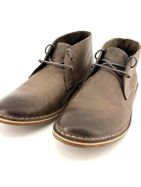 Michael Shannon Mens Leather Chukka Boots 453183 Radcliffe Grey Size 7.5